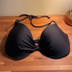 J. Crew Black Fully Padded Underwire Swim Bikini Top 36 DD